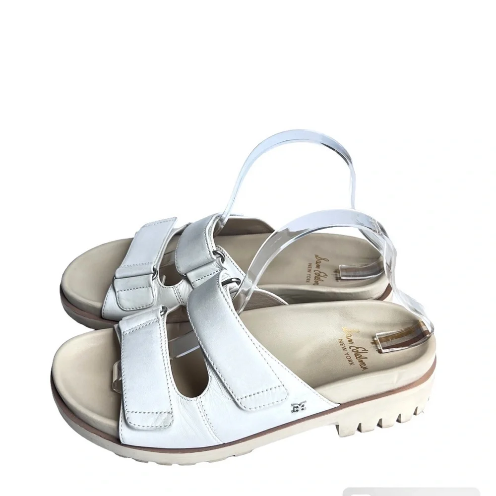 Sam Edelman Eliana Lug platform chunky slides platform white size 9 1/2 white